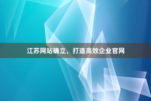 江苏网站确立,打造高效企业官网